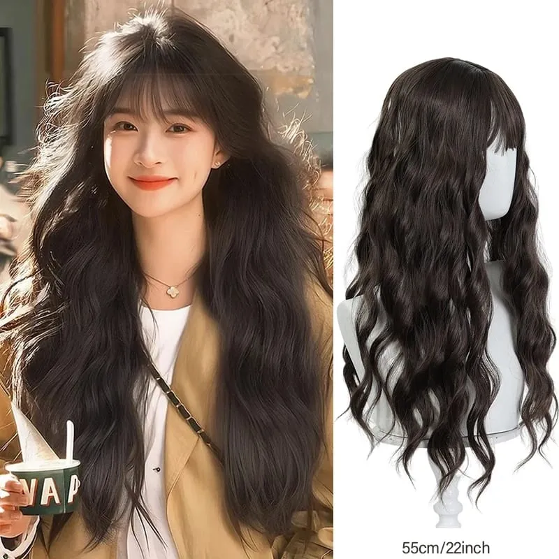 Voluminous Curly Synthetic Fiber Wig Topper – No Cap Needed BB Clips Secure Add Length & Body for Commute or Events