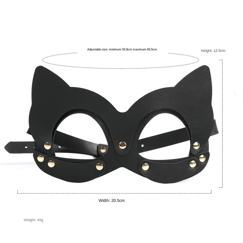 Slave Roleplay Set Leather Handcuffs Ankle Cuffs Ball Gag Mask Whip Collar Leash Sex Toys for Women Couples BDSM Bondage Kit
