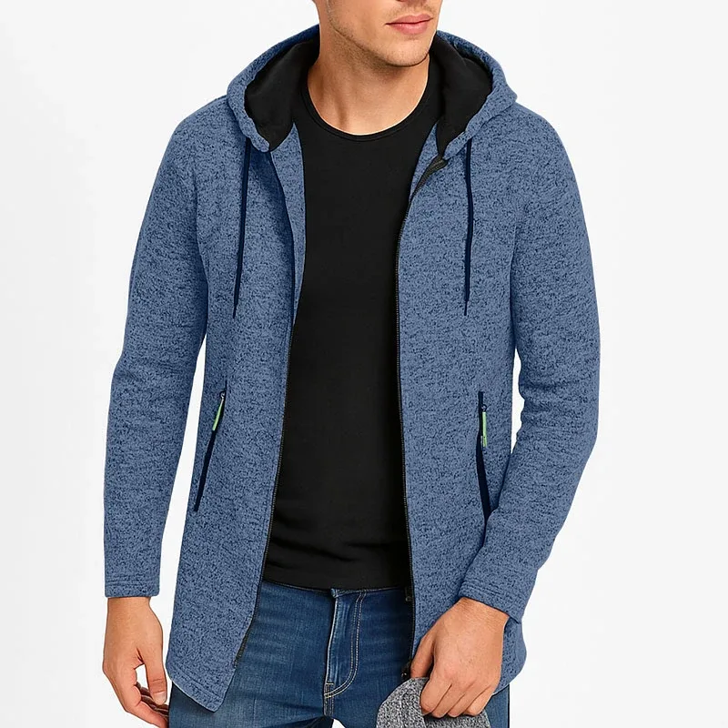 Men Sweatshirts Casual Hooded for Men with Zip Pockets Full Zip Long Sleeve Sweatshirt Sports Hooded Jacket Oversize Outerwear