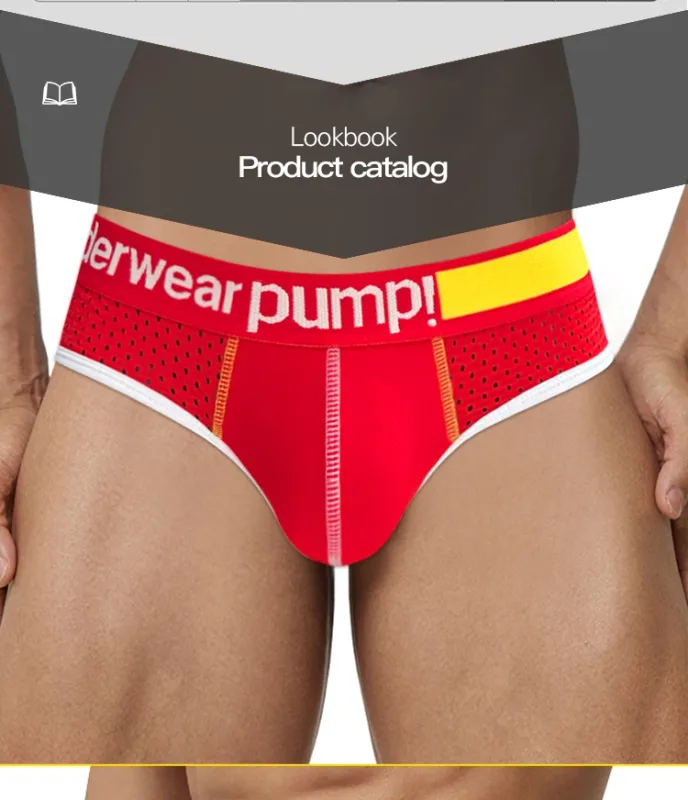 Men's Low Waist Slimming Mesh Briefs U Convex Pouch Elastic Waistband Breathable Colorful Jockstrap Underwear