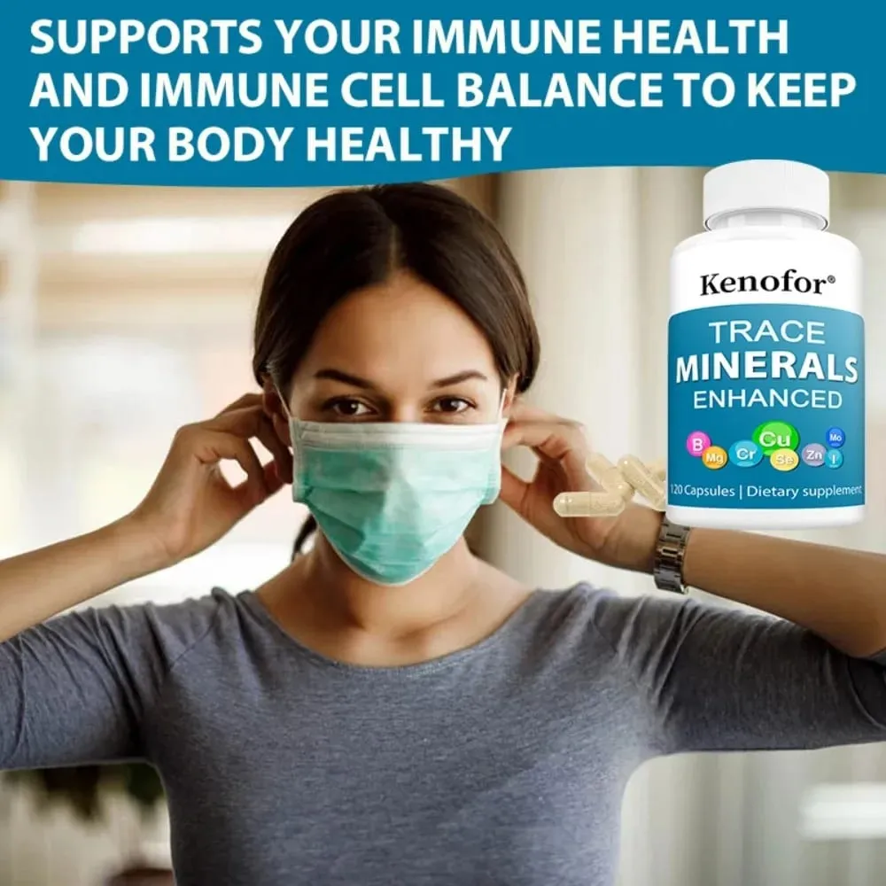 Trace Mineral Supplement - Supports Healthy Energy Levels and The Immune System with Iodine Zinc Copper Manganese