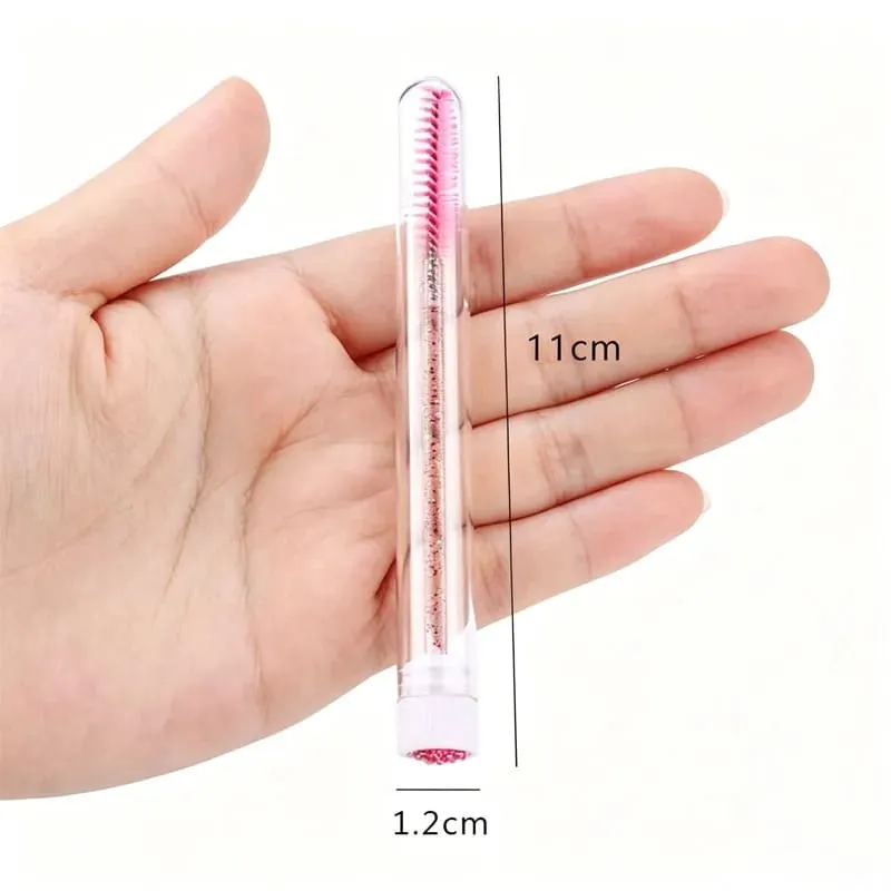 New 20/40pcs Disposable Eyelash Brush Tube Mascara Wands Tubes Dust-proof Lash Spoolies Storage Makeup Tool HZS36