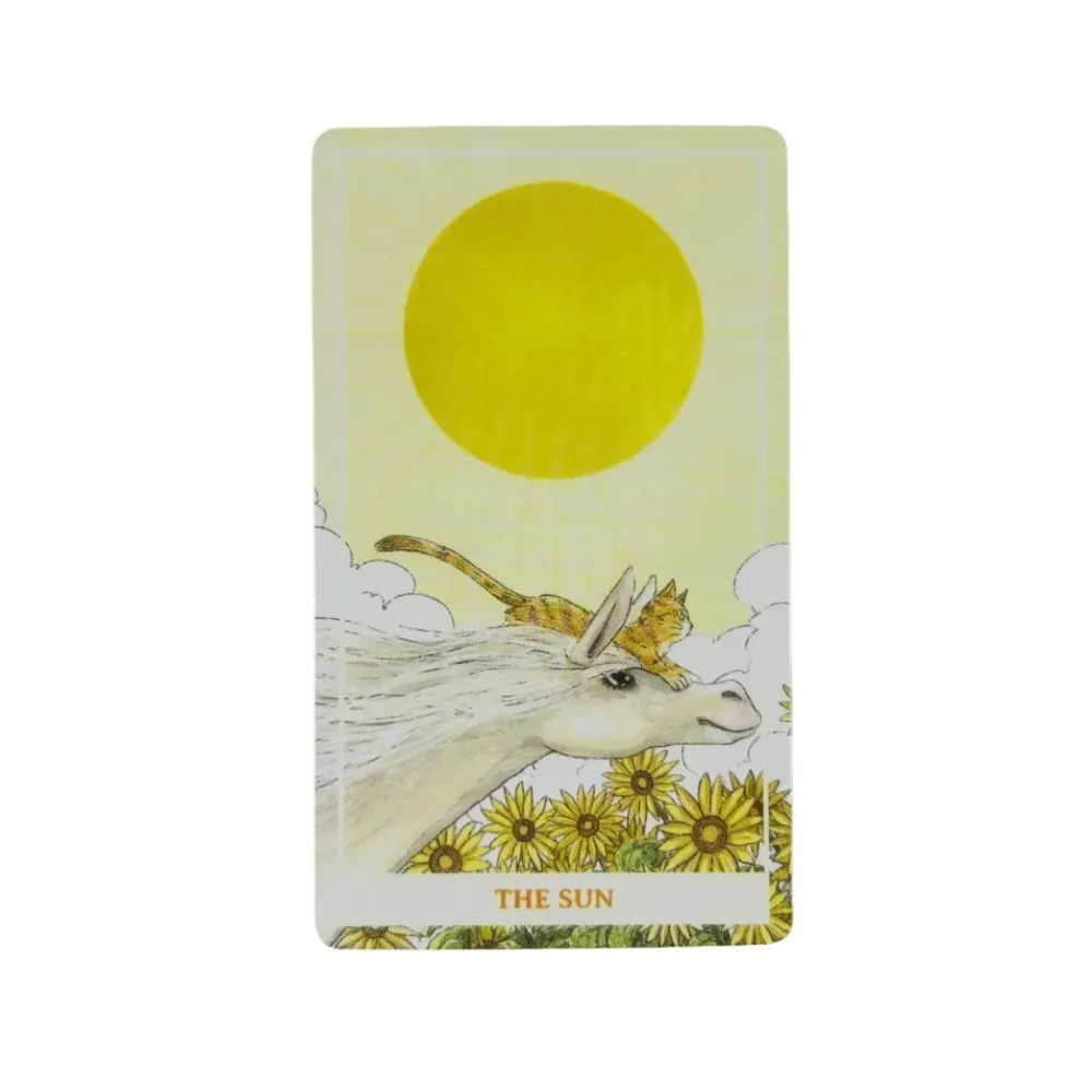 Sunny Orange Cat Tarot Cards A 78PCS Deck Best Gift-giving For Cat Lover Great For Beginners Meditation & Party Games