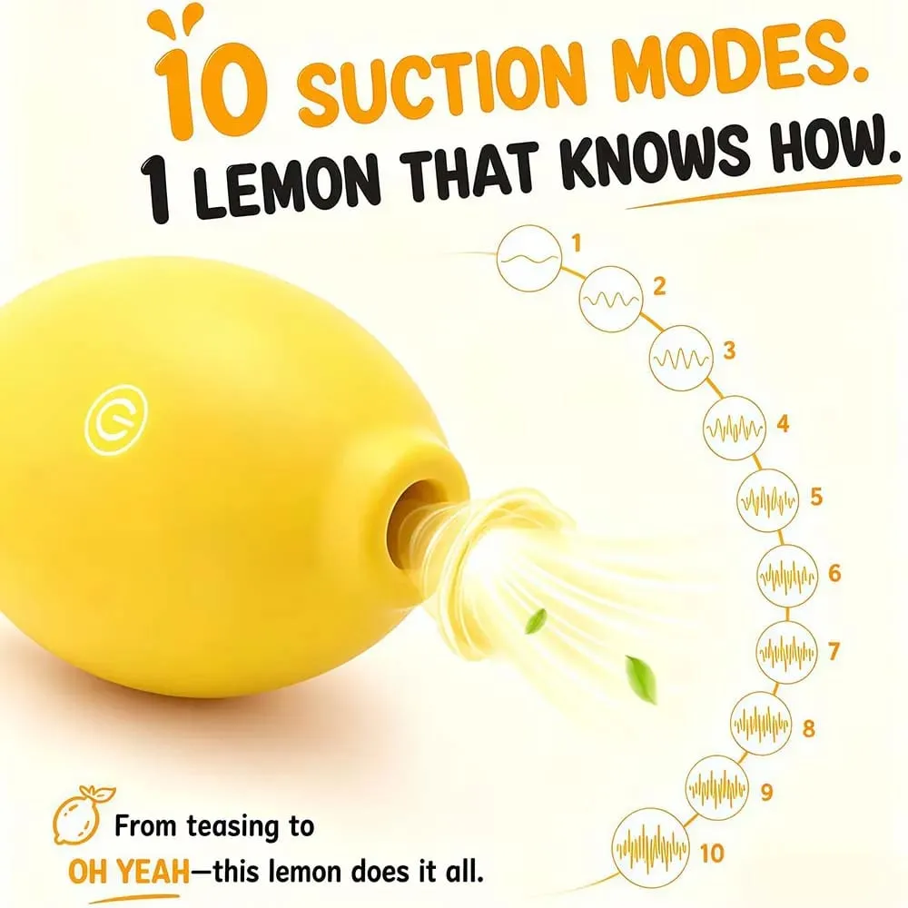 Klitoris Saugen Zitrone Vibrator für Frauen 10 Geschwindigkeit Vakuum Sauger Nippel Stimulator Oral Klitoris Saug Massage Weibliche Sex Spielzeug — image 2