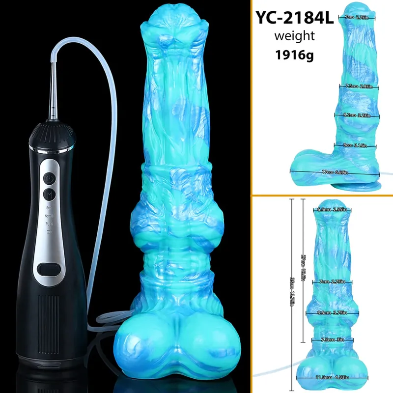 Large Squirting Horse Dildo Silicone Anal Plug Female Masturbator Prostate Massager Long Penis Adult Sex Toys for Women Men