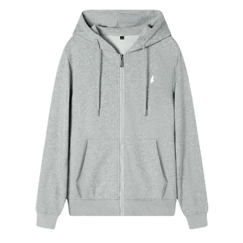 The new autumn and winter casual men's sportswear fashionable outdoor jogging fitness zipper hoodie and warm sweatshirt