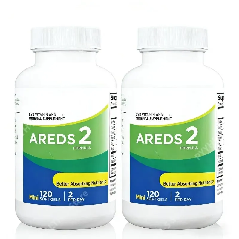 2 Eye Vitamins Lutein and Zeaxanthin Supplement with Vitamin C Vitamin E Zinc and Copper 120 Softgels (Minigels)