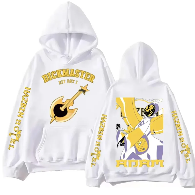 Anime Hazbin Hotel Adam Graphic Printed Hoodies For Man Woman Clothing Long Sleeve Pullover Tops Hip Hop Y2k Trendy Sweatshirt