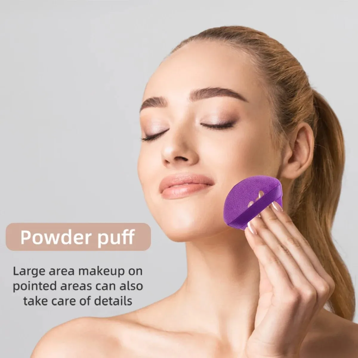 Makeup Brushes and Sponges Set Purple Makeup Puff Beauty Egg Headband Wristband Remover Kit Makeup Tool Gift 20-28pcs
