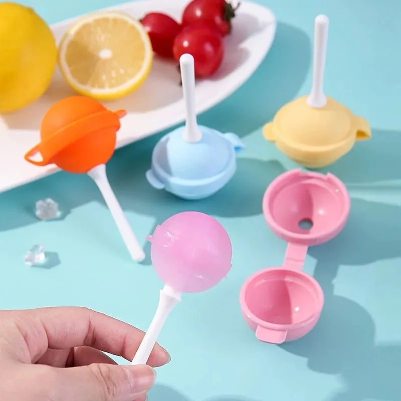 Mini Silicone Popsicle Mold Lollipop Ice Tray Food Grade Reusable Non-Stick Stackable Ice Cream Mould for Egg Bites Food Storage