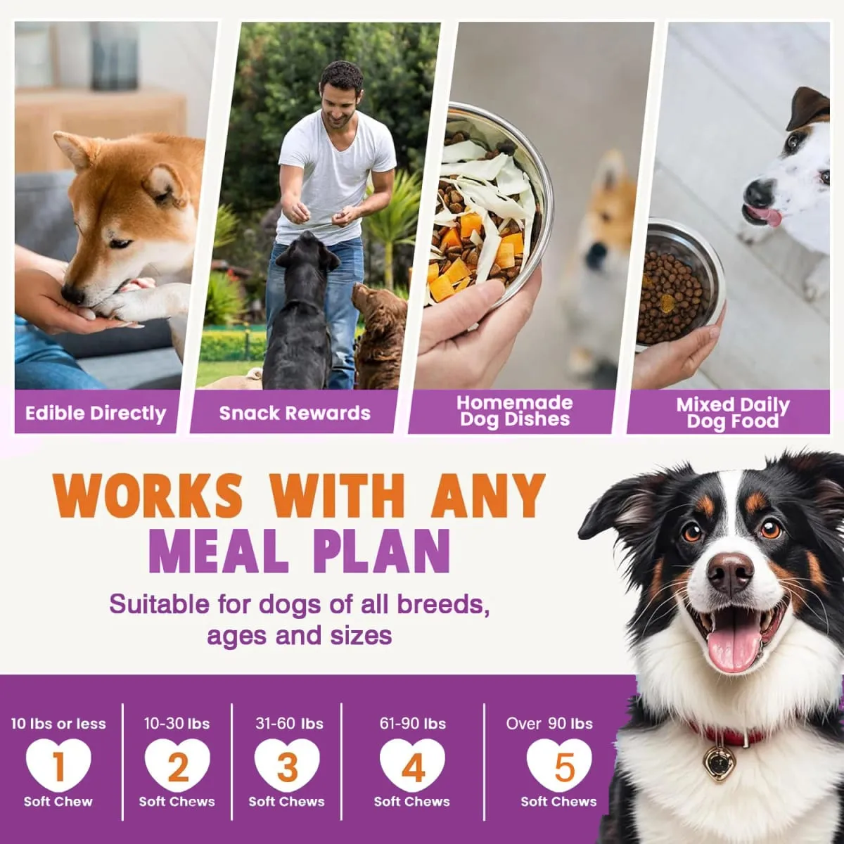 Suplemento multivitamínico para cães idosos e filhotes, multivitaminas, sabor de frango, mastiga para animais de estimação, imunidade conjunta, mobilidade, energia, pele intestinal