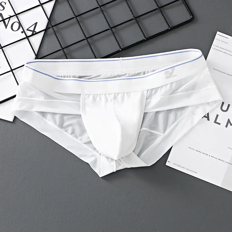 Slip da uomo Custodia 3D traspirante Intimo bikini da uomo leggero Morbido e confortevole Triangolo elastico ad asciugatura rapida per l'estate