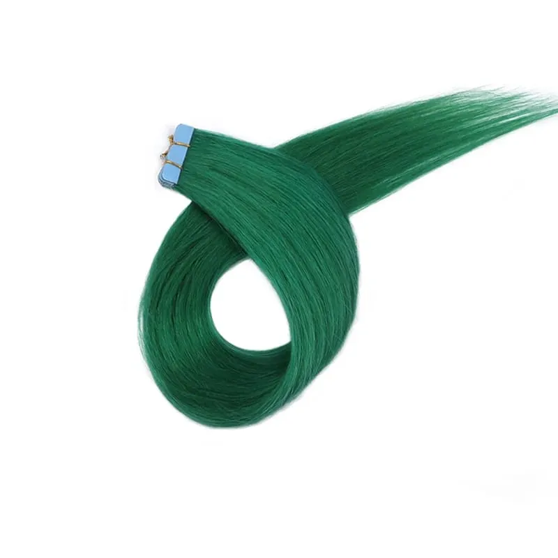 Mini Tape In Hair Extensions Human Hair Colored Skin Weft Machine-Remy Natural Tape in Extensions Purple 10pcs/pack 12-20 inch