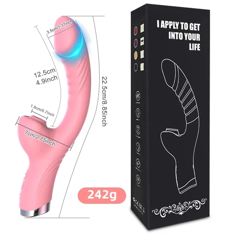 20 Modes Porn Tongue APP Dildo Vibrator G-Spot Vagina Massager Wand Licking Clitoris Stimulator Adult Female Women Sexy Sex Toys