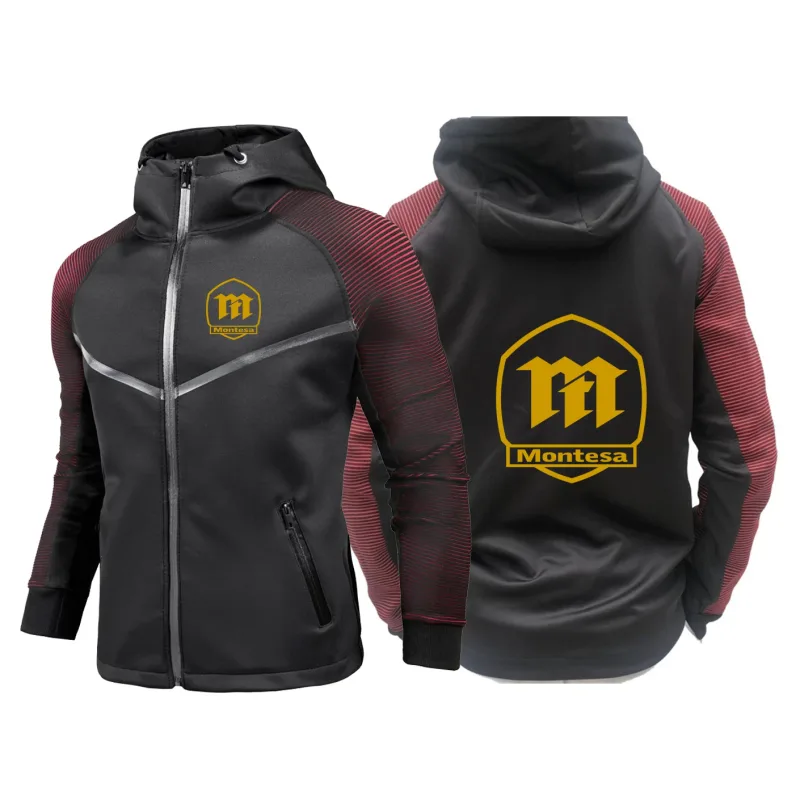 2025 Spring And Autumn Man's Montesa Espana Motorcycles Logo Print Sweatshirt Racing Suit Jacket Classic Cardigan Coat Hoodies