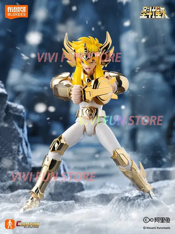 In Stock BLOKEES Saint Seiya CLASSIC CLASS Gold Saint Virgo Shaka Pisces Aphrodite Andromeda Cygnus EX Gold Assembled Model Toys