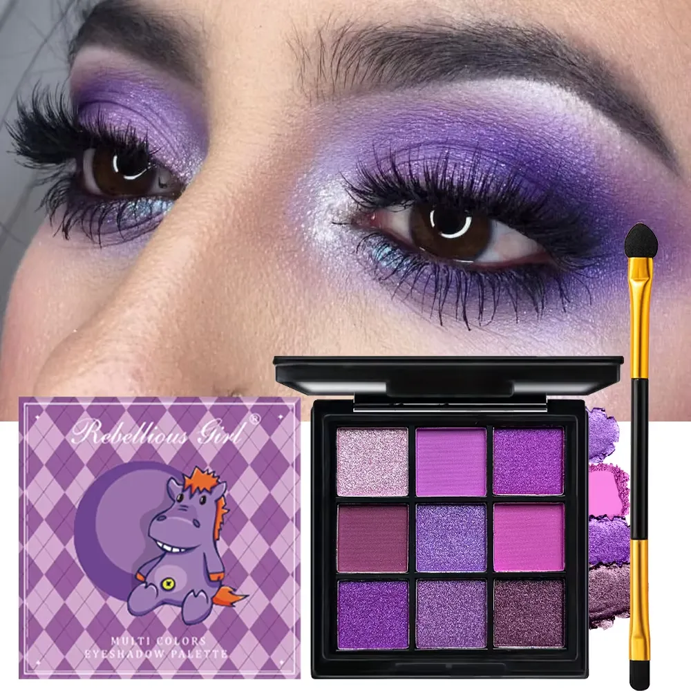 9-Grid Multi-color Eyeshadow Palette Glitter Pearlescent Matte Eye Shadow Shimmer Long Lasting Women Eye Makeup palette Cosmetic