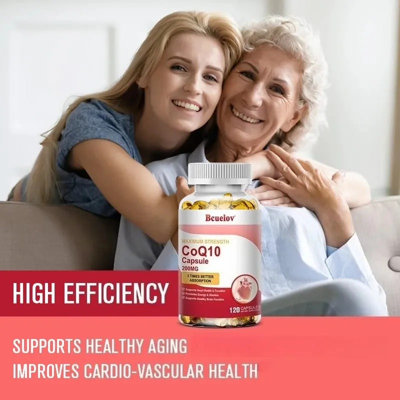 CoQ10 200mg Softgels- 3x Better Absorption Antioxidant for Heart Health & Energy Production Coenzyme Q10 Dietary Supplements