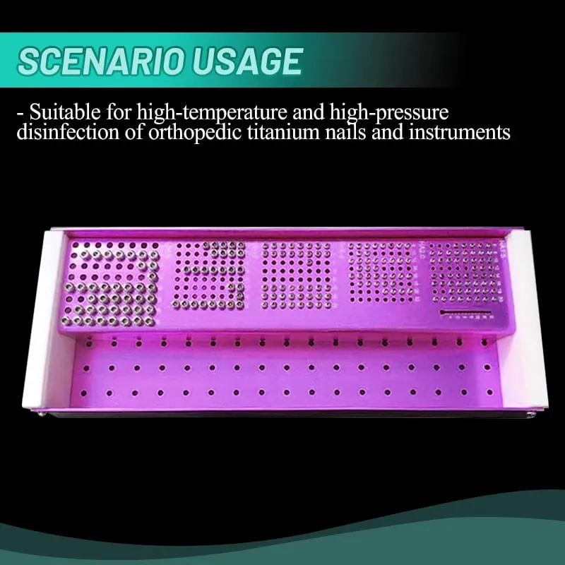 Pet Screw Box Aluminum Alloy Sterilization Box Orthopedic Screw Instrument Sterilization Box Storage Case，Makeup tools