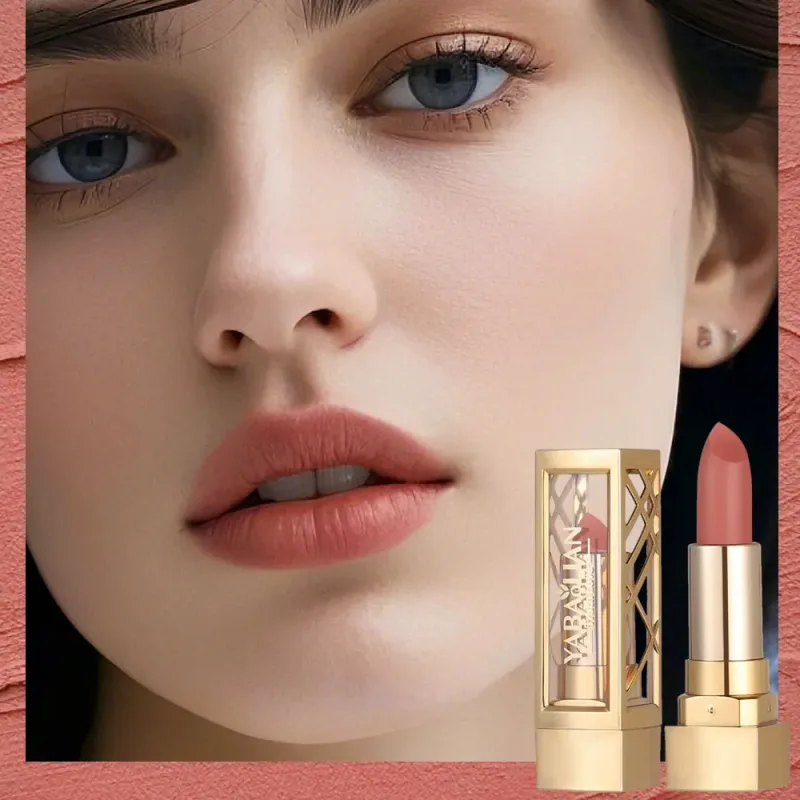 Batom creme antiaderente, brilho labial de longa duração, brilho labial fosco, à prova d'água e fácil de aplicar maquiagem