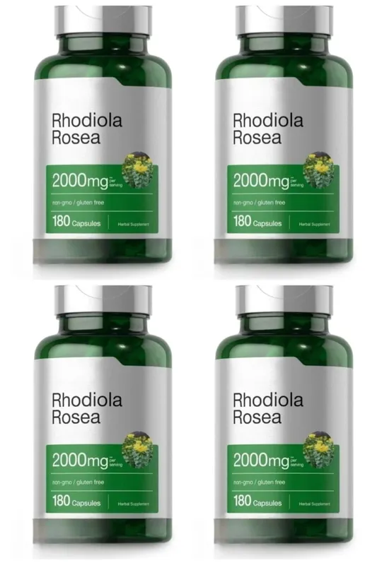 Rhodiola Rosea Capsules 180 Pieces Emotional Relief and Immune Health Support — 2000mg Rhodiola Rosea Root 5:1 Plant Extract