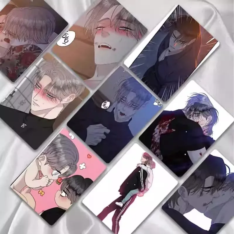 50PCS Korean BL Manhwa Laser Lomo Cards Set - Ryu Nanmu Hwang Pilgyun 3 Inch Holographic Photocards Fans Gift