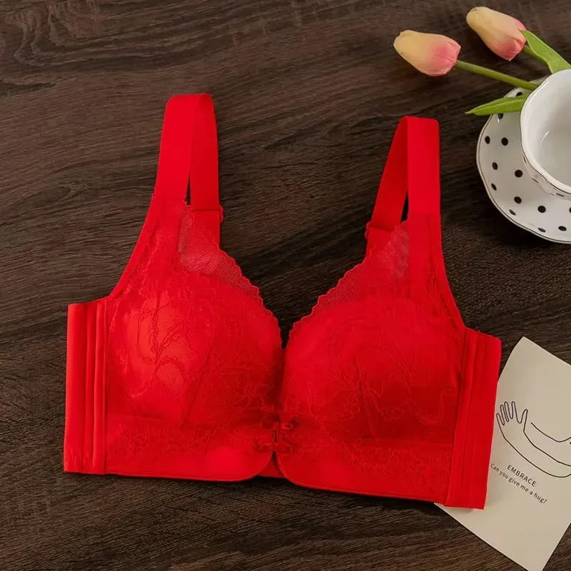 Sexy Lace Push Up Lingerie Bra Small Breast Gathering Anti-sagging Non-underwire Adjustable Bra