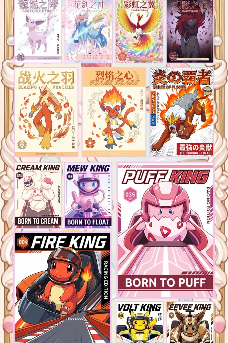 Pakyawan 2026 Bagong WuXian Creative Studio Mga Pokémon Card na Sukat ng A5 Mga Acrylic Board Mga Koleksyon ng Anime Mga Regalo ng Tagahanga ng Character — image 4