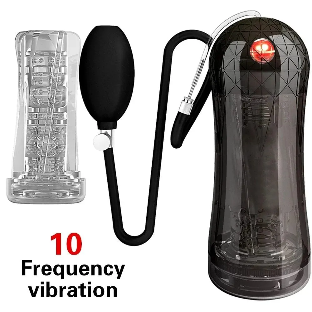 Male Masturbation Cup Adult Products Pocket Pussy Glans Stimulator Penis Trainer Inflatable Bulb Squeeze Sex Toys For Men