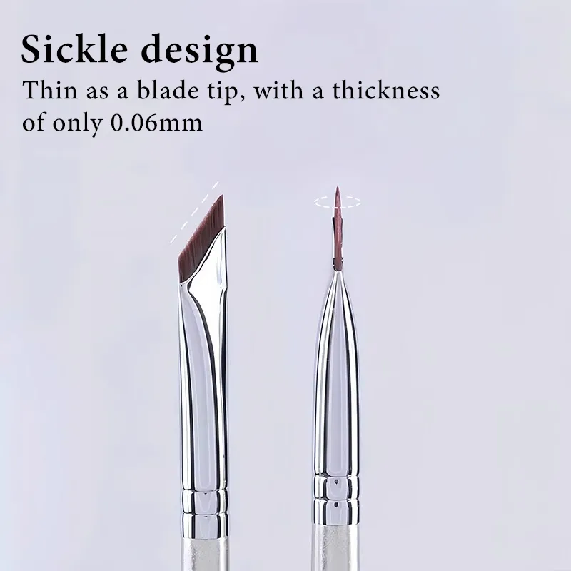 1/2/3PCS Professional Ultra Thin Angled Eye Liner Brush Fine Angle Flat Eyebrow Contour Makeup Detail Brushes Face Makeup Tools