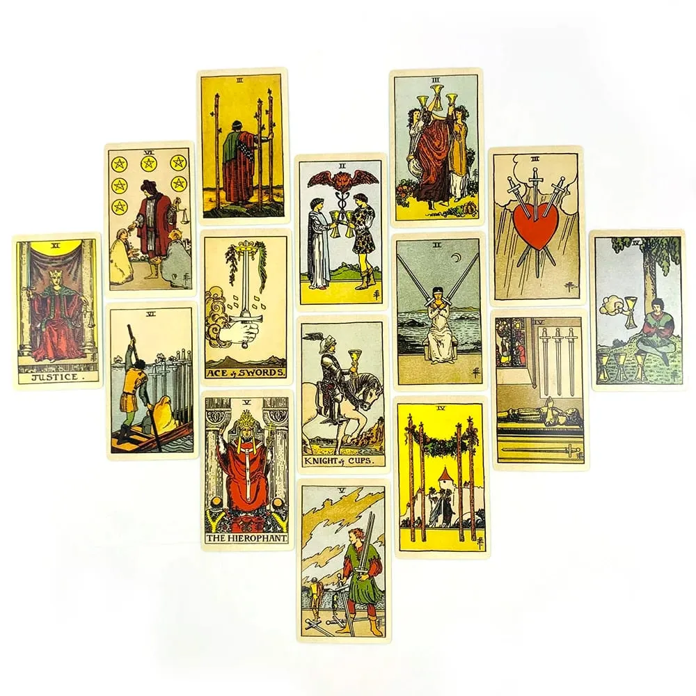 Tarot Cards Board Game Paper Instruction Manual Classic Design For Beginners & Pros Ideal For Divination Meditation & Gifts