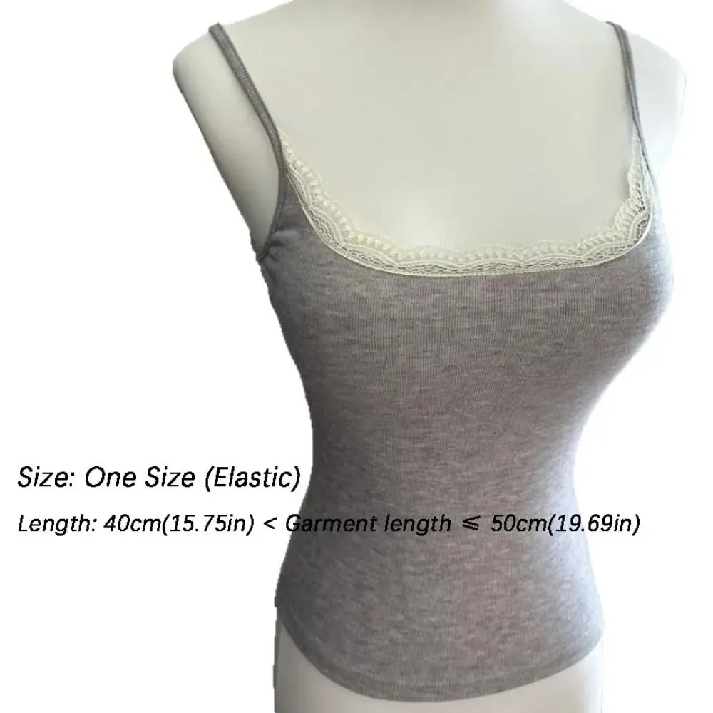 Fashion with Chest Pad Camis Tank Tops Integrated Top Versatile Slim Vest Elastic Warm Undershirt Women Clothes