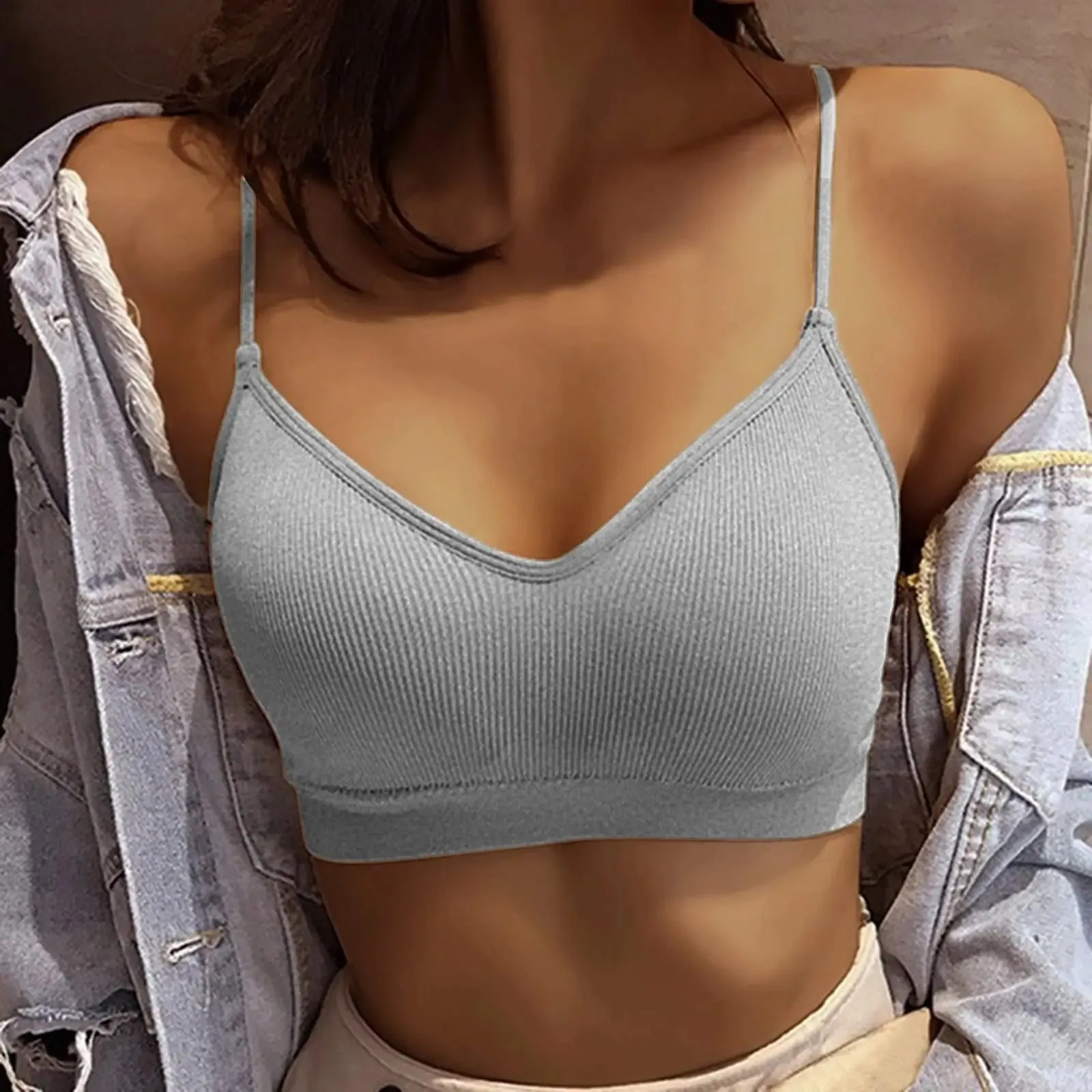 Tank Casual Tank Top for Women Ribbed Sleeveless Summer Shirts Camisole Spaghetti Straps Y2K Trendy Tank Tops