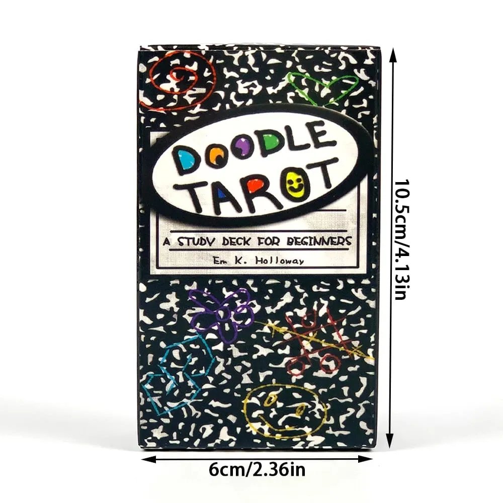 Doodle Tarot Cards 78 English Version Divination Borad Games Cards Game Cute Hand-Drawn for Beginners & Spiritual Reading — image 6