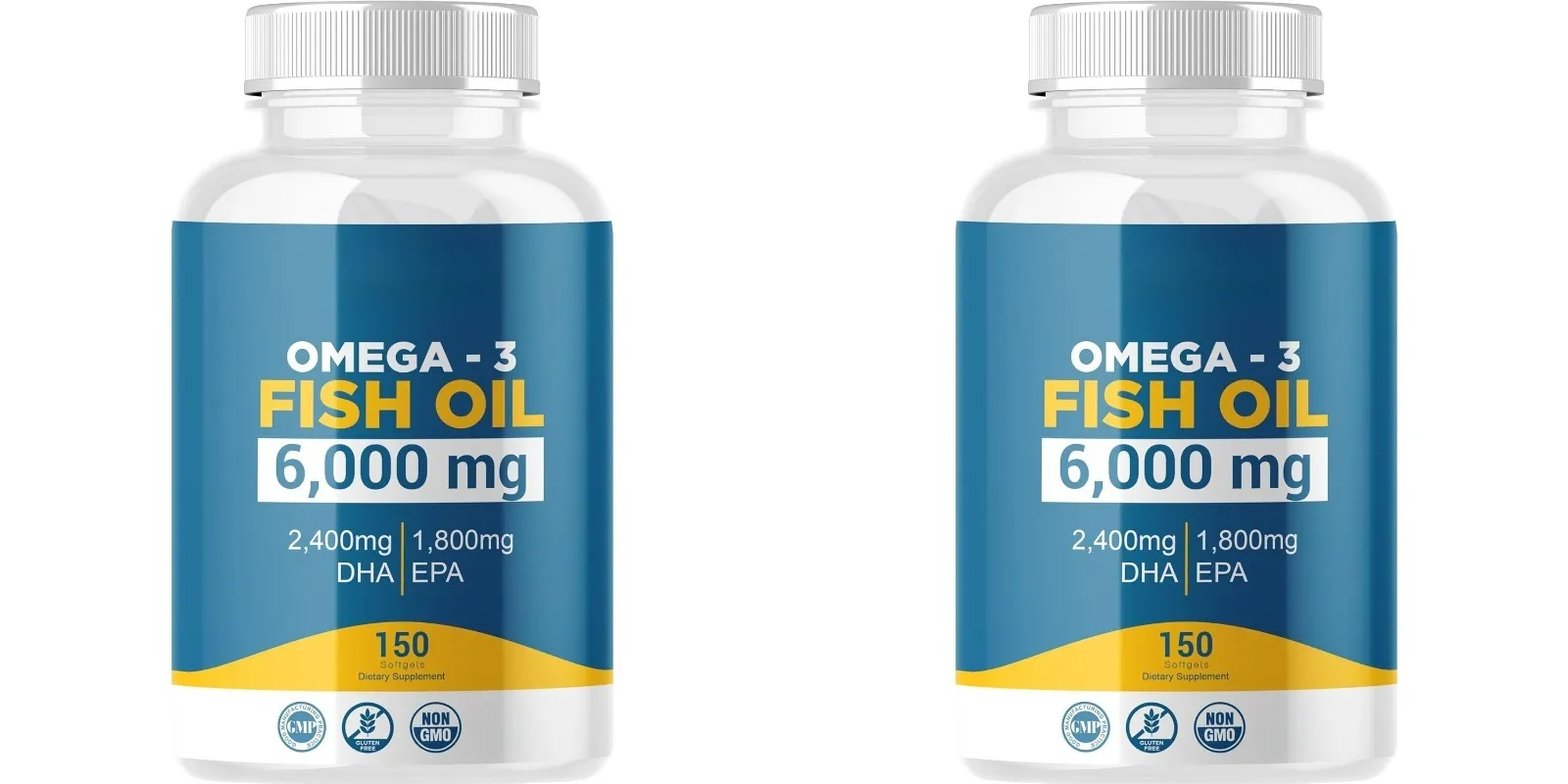 Omega 3 Fish Oil Softgels High Potency EPA DHA Daily Supplement for Adults Supports Joint Immune Health 150 Softgels Non GMO