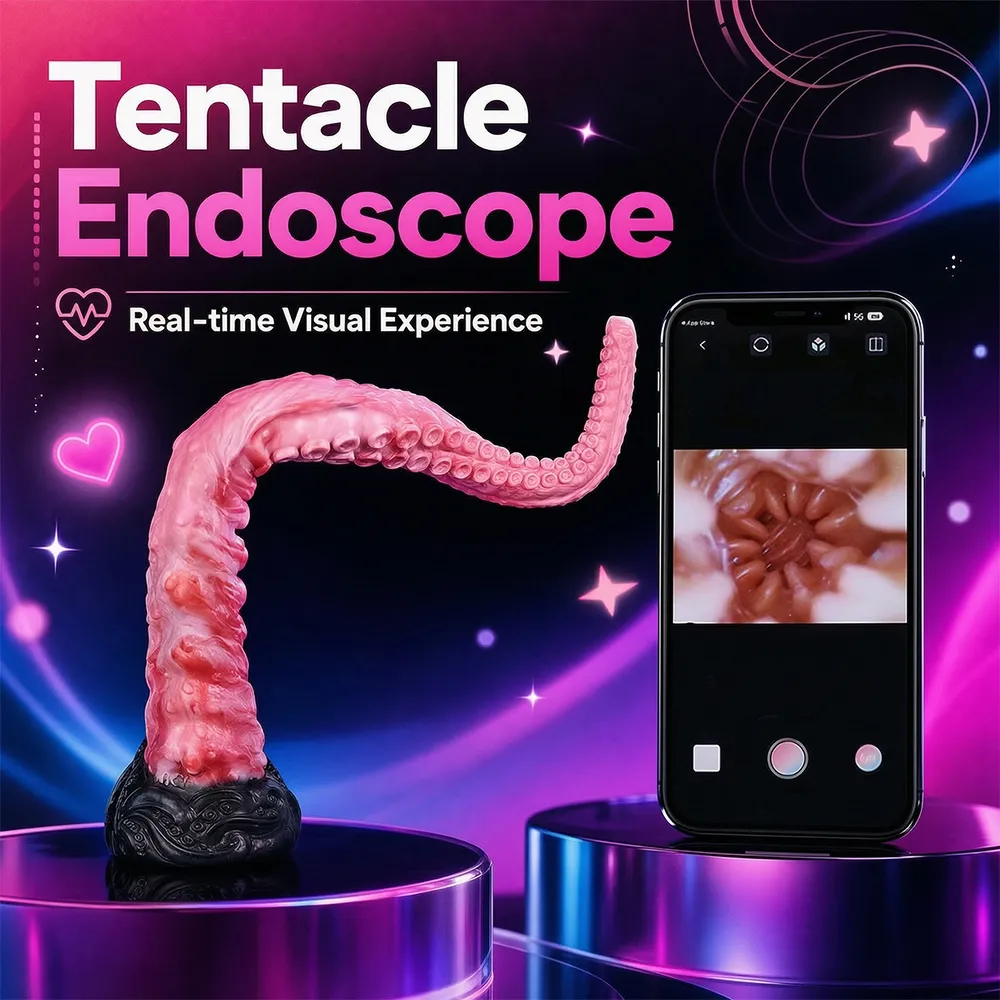 Anal Dilator Endoscope Camera Speculum 101cm Extreme Tentacle Dildo Silicone Butt Plug Training Anus Expansion 18+ Sex Toys