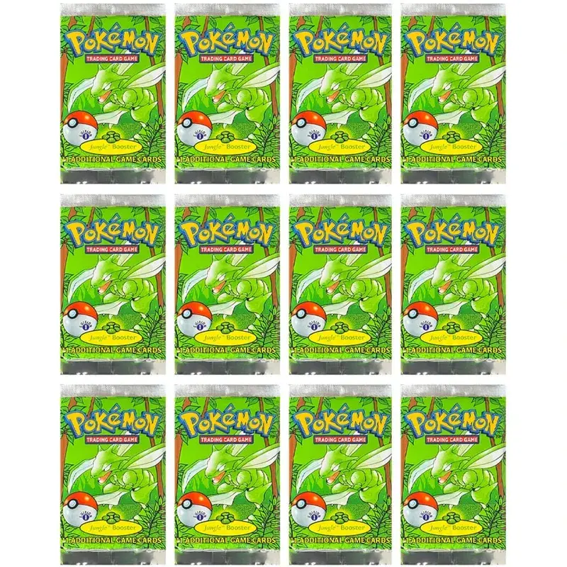 Pokémon Booster Packs Base Fossil Jungle 9 single bags 1 pack/11 Cards and Booster Box 3 1Box/36 Packs models Proxy Game Cards