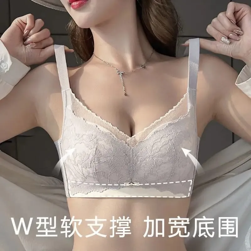 Women's lingerie for large busts minimizes appearance thin wireless supports side breasts prevents sagging provides lift