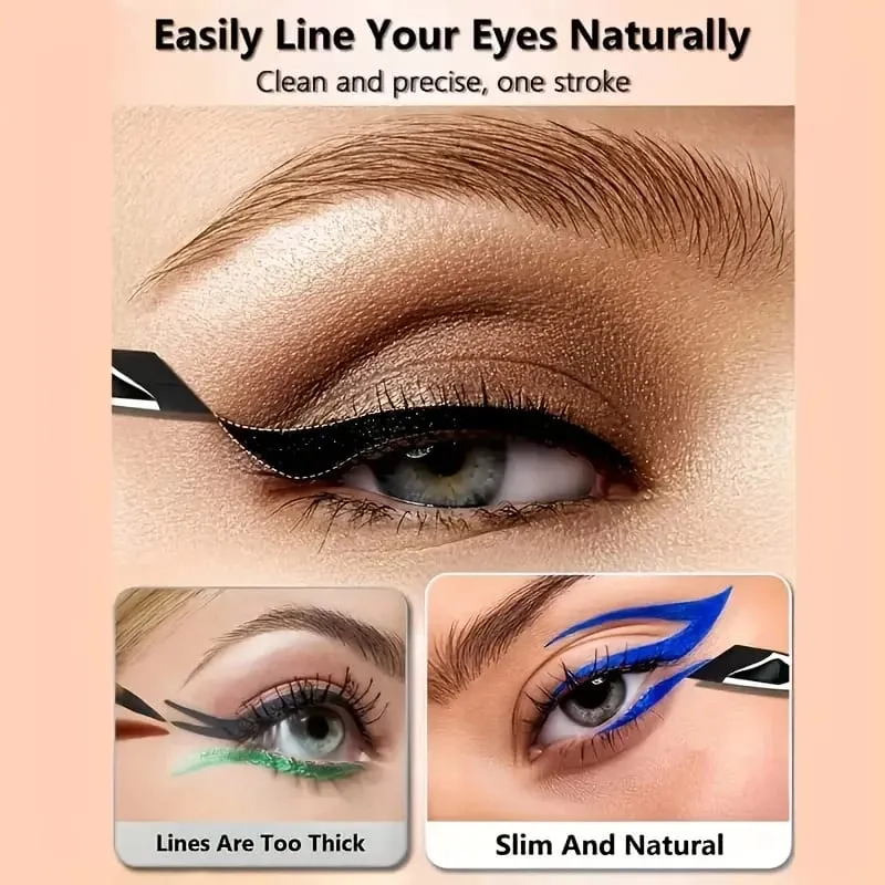 5pcs Eyeliner Brush Set with Tilted Fine Blade Suitable for Precise Application - Suitable for All Skin Types. — image 2