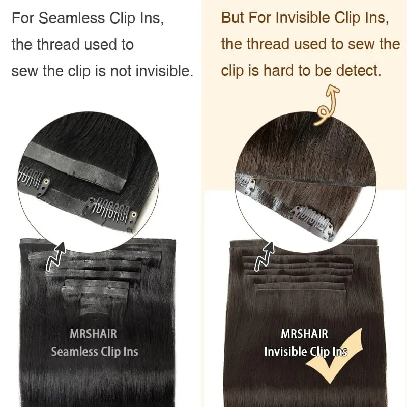 Extensiones de cabello humano Invisible con Clip de PU, trama de cinta de PU inyectada, 7 unidades/juego, 12-24 pulgadas, 100G, 120G, uso cómodo
