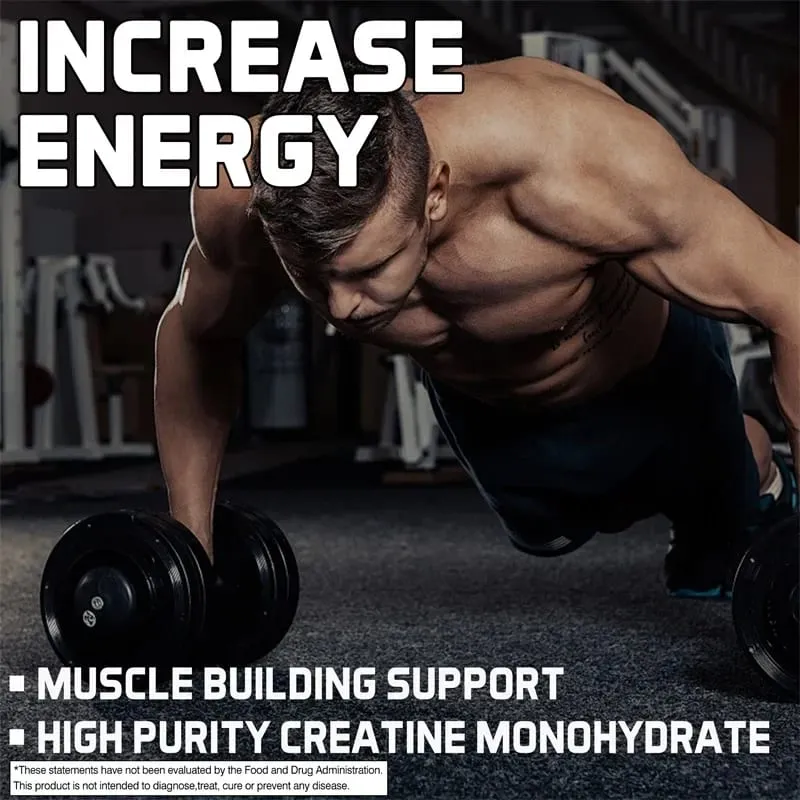 Creatine Monohydrate - 5000 Mg Bawat Paghahatid ng Pre-workout Creatine Upang Tumulong sa Pagbuo ng Muscle na Pagandahin ang Enerhiya at PerformanceSupplements
