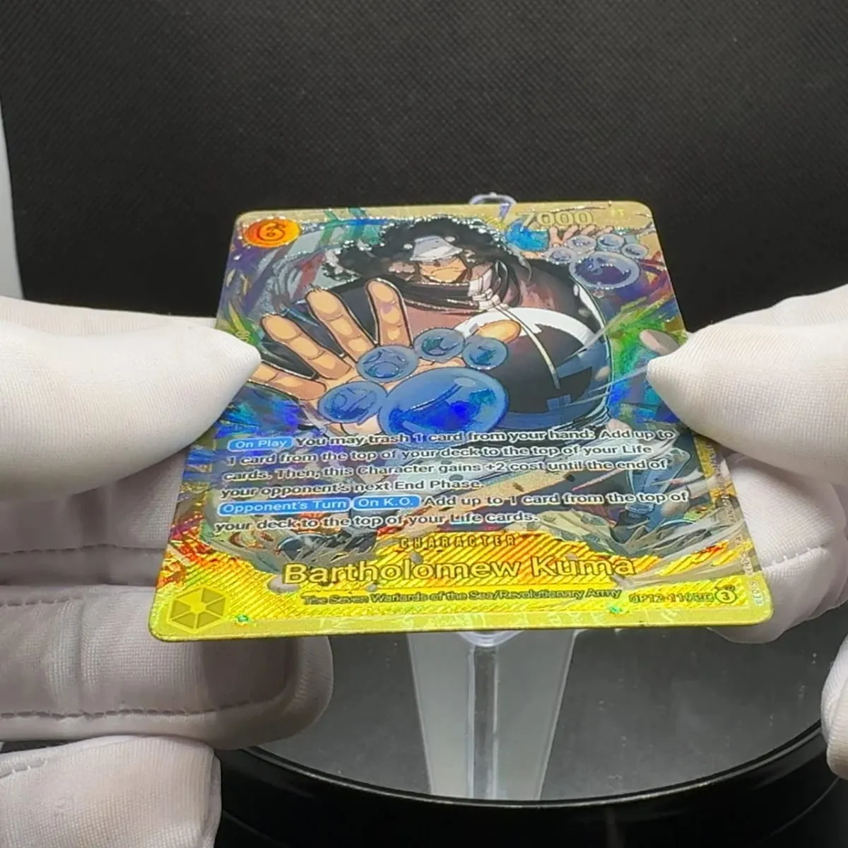 One Piece TCG OPCG English Bartholomew Kuma Card OP12-119 Textured Foil Card Anime Collectible Cards