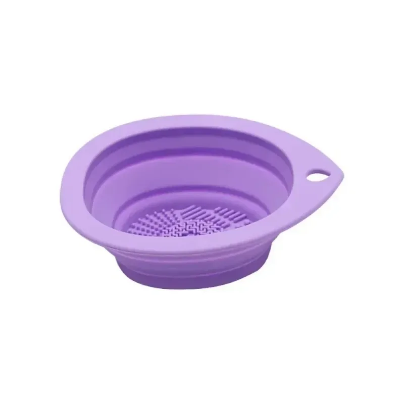 Soft Silicone Folding Makeup Brush Cleaning Bowl Powder Puff Cleaner Eyeshadow Brushes Wash Clean Mat Beauty Tools Scrubber Box