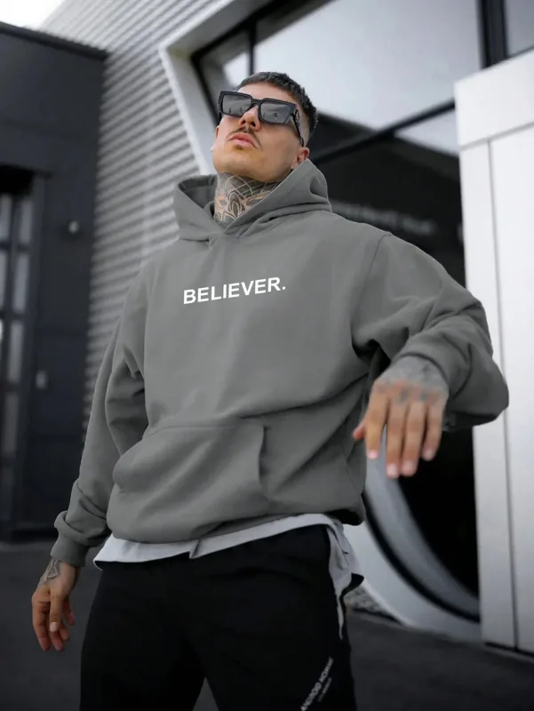 2026 Autumn Winter Hoodie Believer Letter Print Men's Sport Casual Sweatshirts Hoodie Women Fashion Harajuku Oversized Hoodies