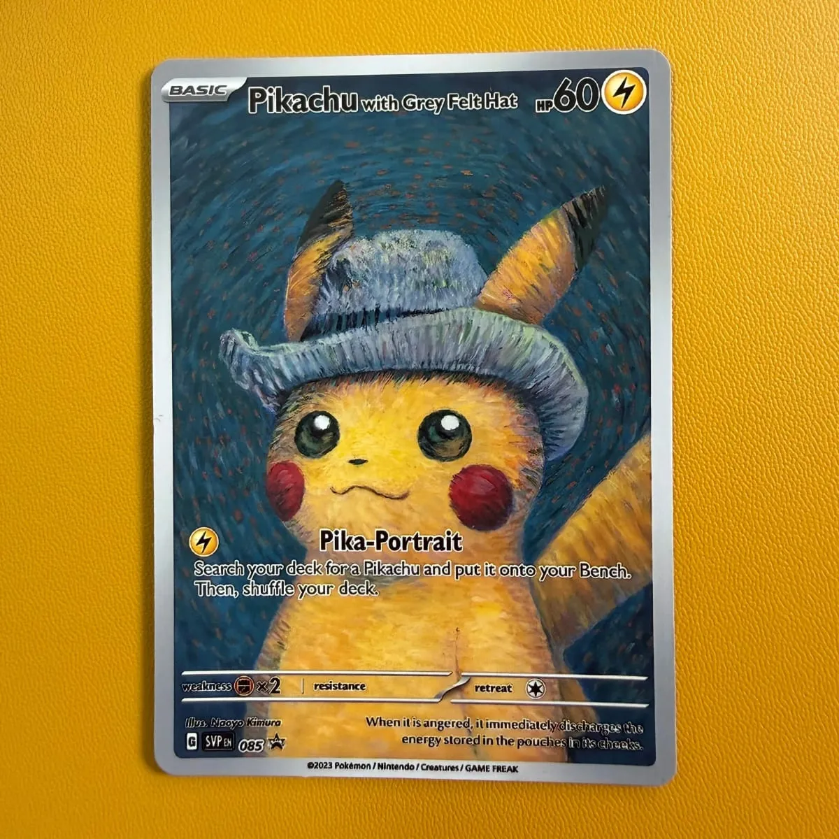 DIY POKEMON SVP 2023 ENPIKACHU/GREY FELT HATPOKEMON XVAN GOGH GEM MT GREY FELT HAT GOGH Game Card Gift Toy Dropshipping