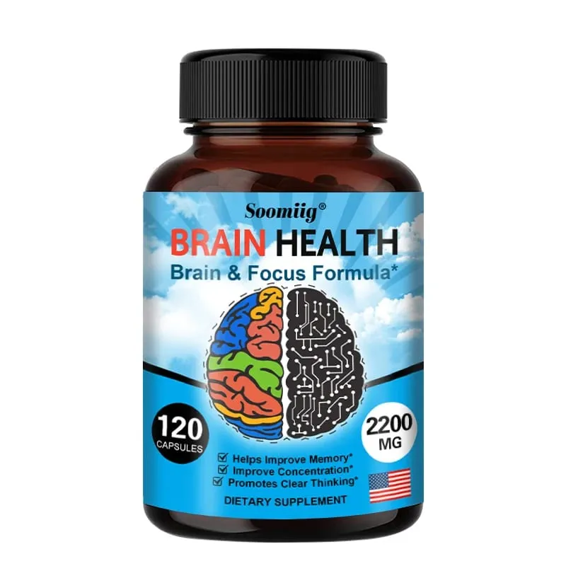 Ginkgo Biloba Cápsulas 1200mg Suporta Memória Função Cerebral e Prontidão Mental Suplemento de Saúde Cerebral 30/60/120 Capsuels — image 9