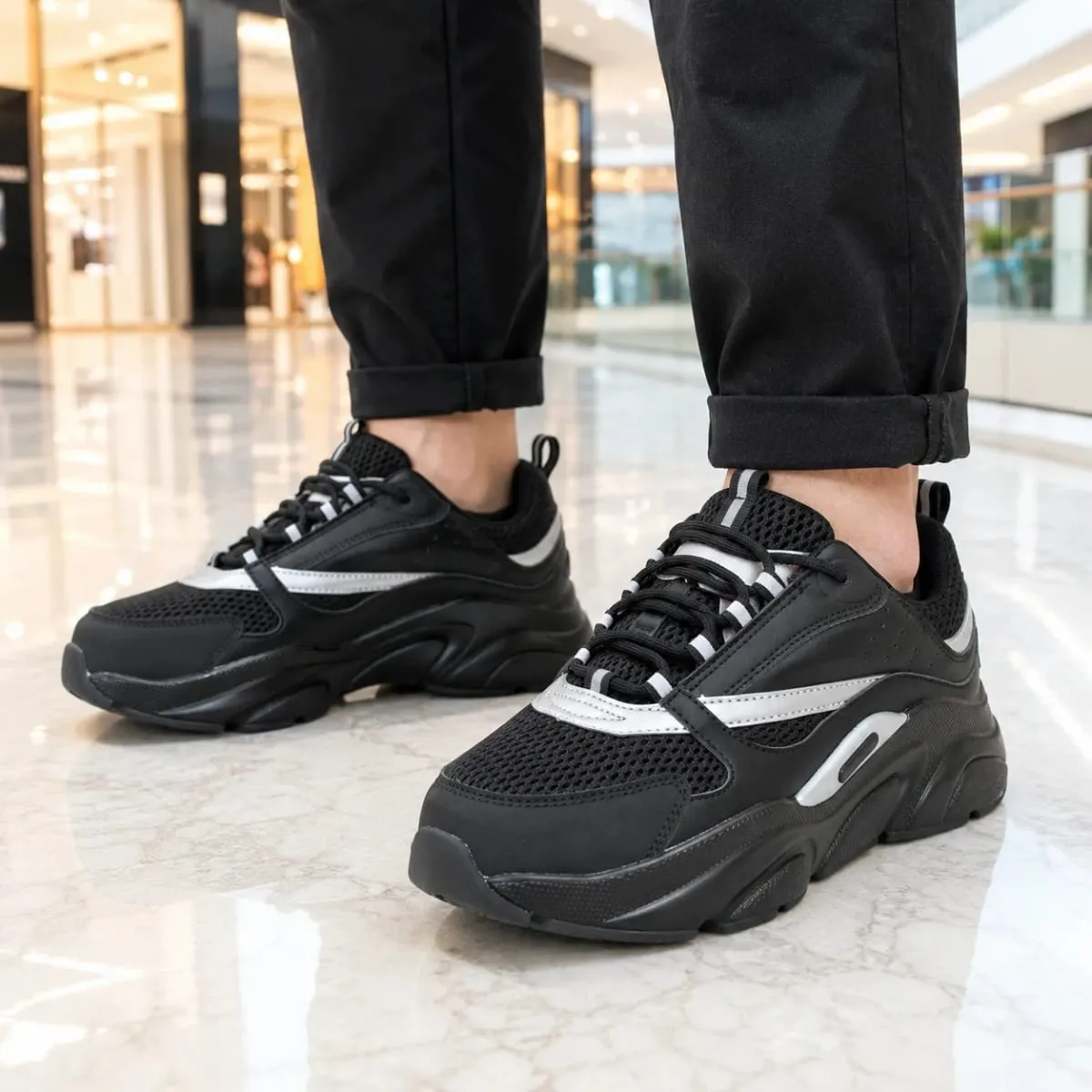 Brand Men Casual Shoes Thick Sole Breathable Fashion Sneakers Soft Male Walking Shoes Zapatillas Hombre Size 46 Luxury Mens Shoe