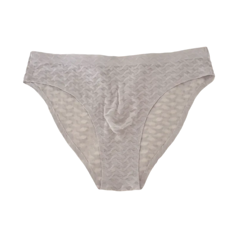 Panties Mesh Thin Men's Underwear Transparent Low Waist Ice Silk Underpants Bubble U Convex Pouch Men Triangle Briefs Male