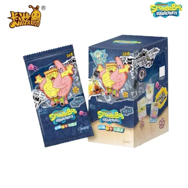 SvampeBob Firkantkort Patrick Star Fun Time Gaveæske Samlingskort Børnegaver Sjældne samlinger Gavelegetøj
