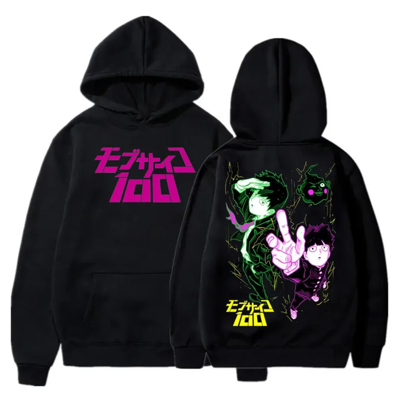 Anime Manga Mob Psycho 100 Reigen Arataka Fashion Hooded Sweatshirts Winter Essentials Hoodies Sweaters Thick Sweater Sweatshirt